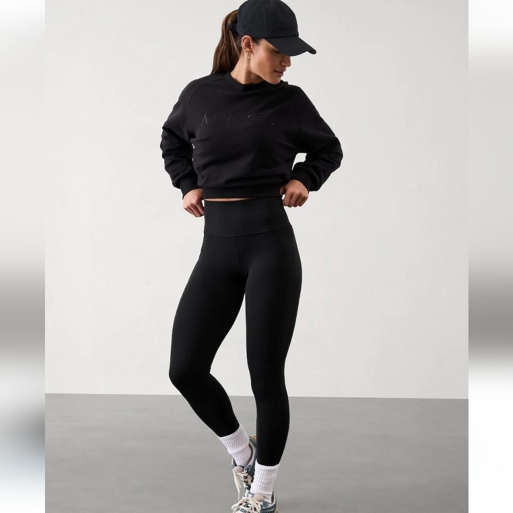 Athleta Black Performance Leggings High-Waisted Size S